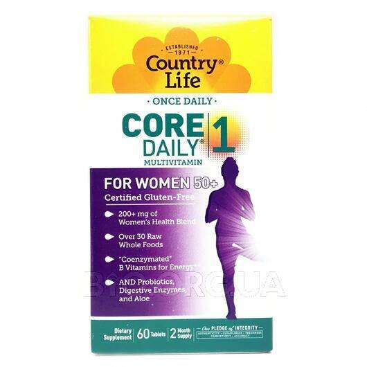 Core Daily-1 Multivitamins Women 50+, Мультивітаміни для жінок 50+, 60 таблеток
