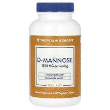The Vitamin Shoppe, D-Mannose 1500 mg, D-Маноза, 120 капсул