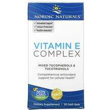Nordic Naturals, Vitamin E Complex, Вітамін E Токофероли, 30 к...