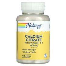 Solaray, Calcium Citrate with Vitamin D-3 1000 mg, Цитрат Каль...