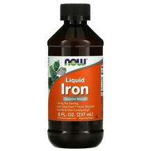 Now, Железо, Iron Liquid Ferric Glycinate, 237 мл