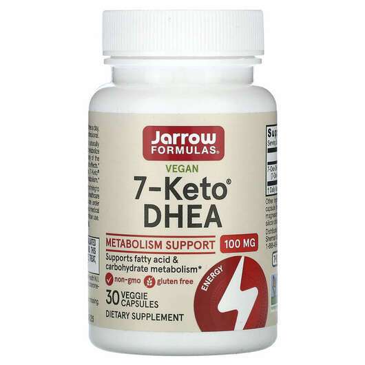 Основне фото товара Jarrow Formulas, 7-Keto DHEA 100 mg, 7-Кето ДГЕА 100 мг, 30 ка...