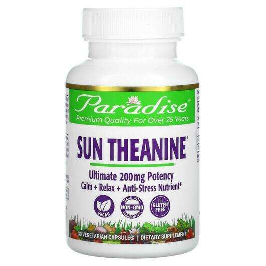 Основне фото товара Paradise Herbs, Optimized Sun Theanine 100 mg, L-Теанін 100 мг...