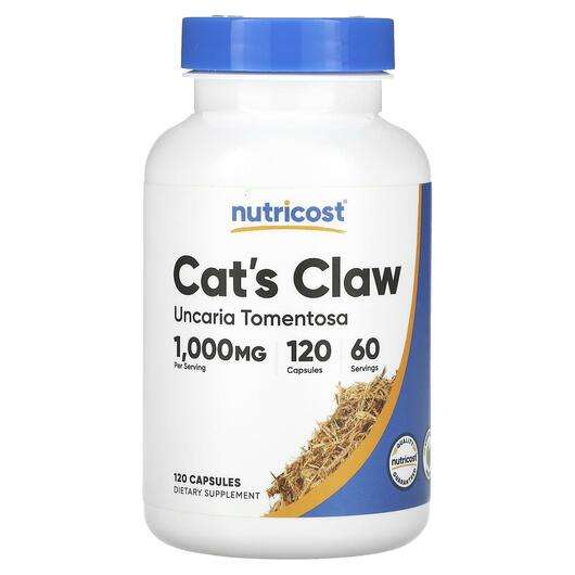 Основное фото товара Nutricost, Кошачий коготь, Cat's Claw 1000 mg, 120 капсул