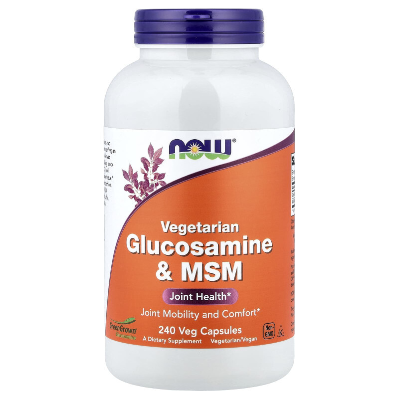 Glucosamine MSM Vegetarian 240 Veggie Caps Now Foods