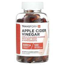 TransformHQ, Apple Cider Vinegar 500 mg, Оцет, 120 Apple Flavo...