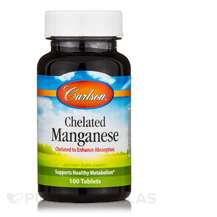 Carlson, Марганец, Chelated Manganese, 100 таблеток
