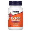 Фото товару NOW Foods, E-200 134 mg 200 IU, Вітамін E Токофероли, 100 капсул