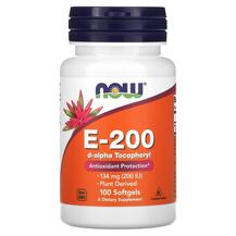 Вітамін E Токофероли E-200 134 mg 200 IU NOW Foods