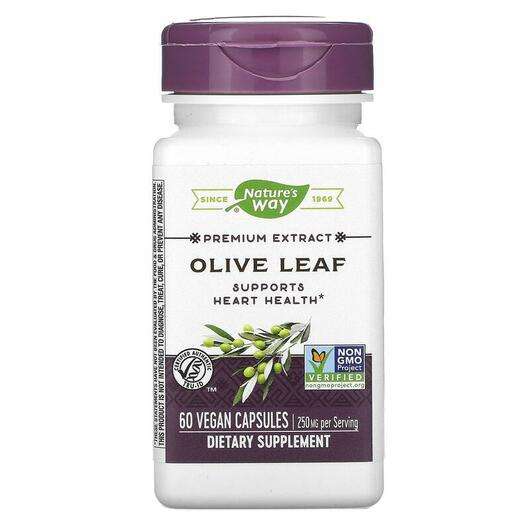 Основне фото товара Nature's Way, Olive Leaf Premium, Оливкове листя, 60 капсул