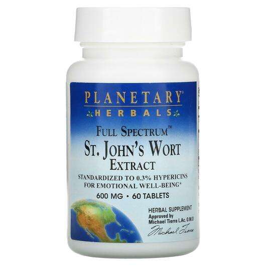 Основное фото товара Planetary Herbals, Зверобой, Full Spectrum St. John's Wort Ext...