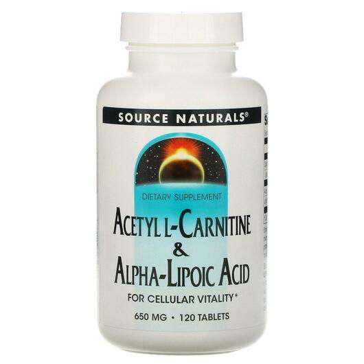 Основное фото товара Source Naturals, L-Карнитин, Acetyl L-Carnitine & Alpha-Li...