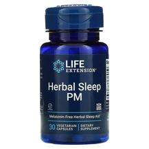 Life Extension, Поддержка здорового сна, Herbal Sleep PM, 30 к...