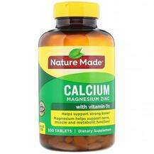 Nature Made, Кальций Магний Цинк и D3, Calcium Magnesium Zinc ...