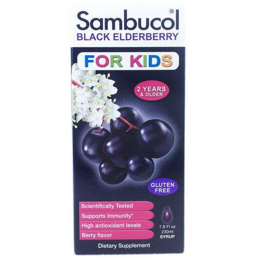 Основне фото товара Sambucol, Black Elderberry, Сироп для дітей від 2+ років, 230 мл