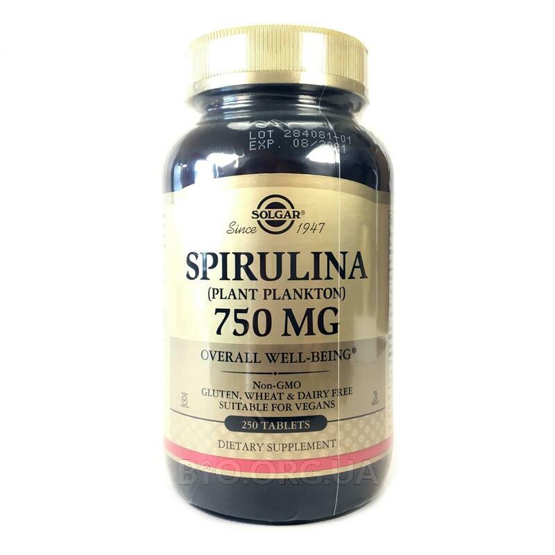 solgar spirulina 750 mg 250 tablets