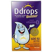 Ddrops, Booster Liquid Vitamin D3, Рідкий D3 для дітей 600 МО,...
