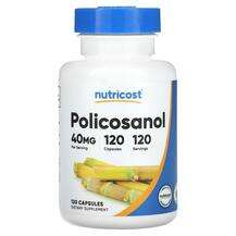 Nutricost, Policosanol 40 mg, Полікозанол, 120 капсул