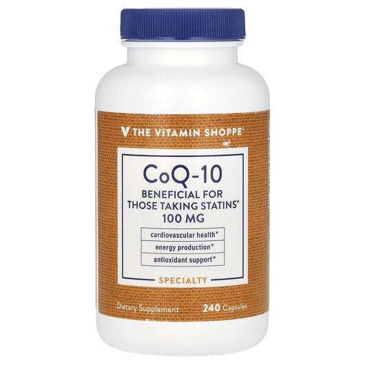 Основное фото товара The Vitamin Shoppe, Коэнзим Q10, CoQ-10 100 mg, 240 капсул
