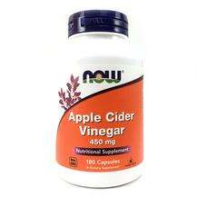 Now, Яблочный уксус 450 мг, Apple Cider Vinegar 450 mg, 180 ка...