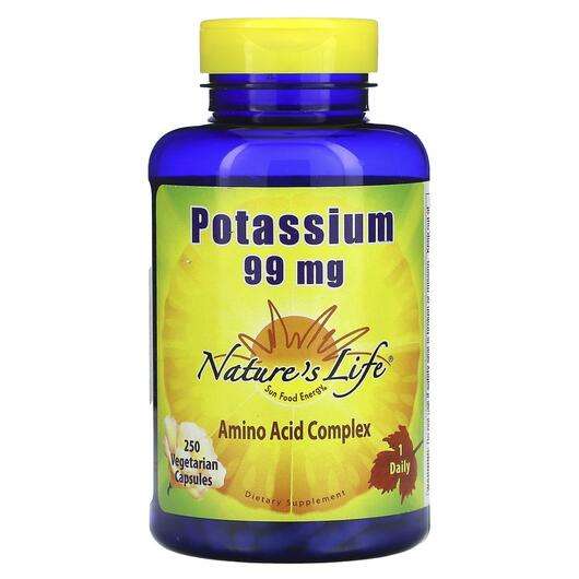 Основное фото товара Natures Life, Калий, Potassium 99 mg, 250 капсул