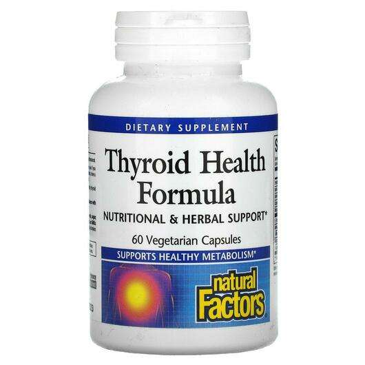 Основне фото товара Natural Factors, Thyroid Health Formula, Підтримка щитовидної ...