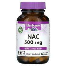 Bluebonnet, NAC 500 mg, N-ацетил-цистеїн NAC, 30 капсул