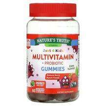 Nature's Truth, Just 4 Kidz Multivitamin + Probiotic, Вітаміни...