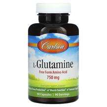 Carlson, L-Glutamine 750 mg, L-Глютамін, 90 капсул