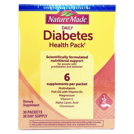 Основне фото товара Nature Made, Diabetes Health Pack, Діабетик Пак, 30 пакетів