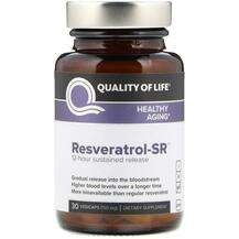 Quality of Life, Resveratrol-SR, Ресвератрол 150 мг, 30 капсул