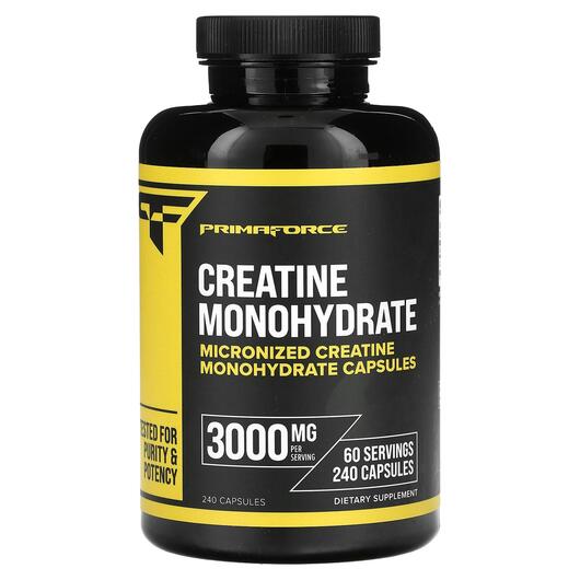 Основное фото товара Primaforce, Креатин, Creatine Monohydrate, 240 капсул