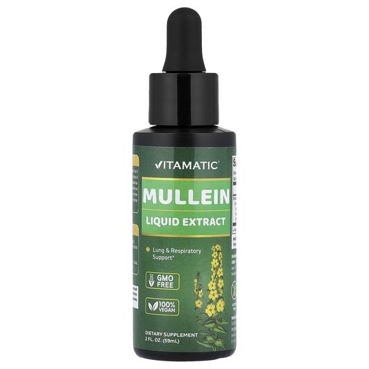 Основне фото товара Vitamatic, Mullein Liquid Extract, Лист коров'яку, 59 мл