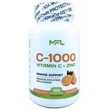 MFL, Витамин С + Цинк, C-1000 Vitamin C + Zinc, 120 капсул