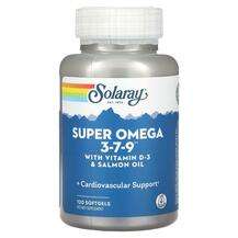 Solaray, Super Omega 3-7-9 with Vitamin D-3 & Salmon Oil, ...