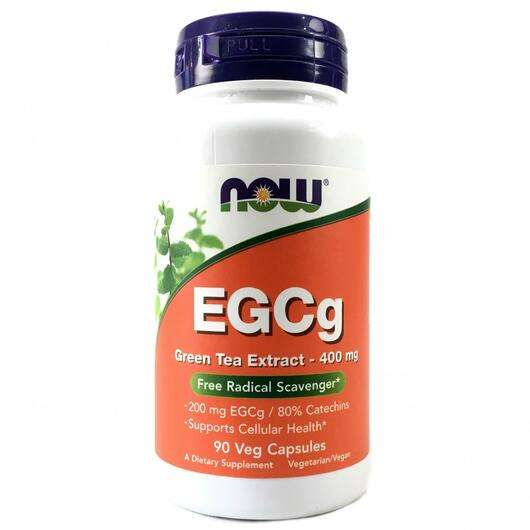 Основне фото товара Now, EGCg 400 mg, Екстракт зеленого чаю 400 мг, 90 капсул