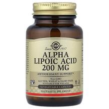 Solgar, Alpha Lipoic Acid 200 mg, Альфа-ліпоєва кислота 200 мг...