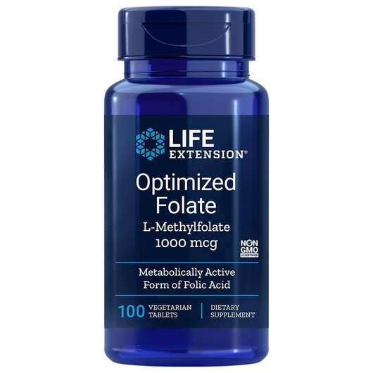 Основное фото товара Life Extension, Витамин B9 Фолиевая кислота, Optimized Folate ...