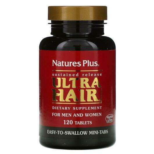 Основне фото товара Natures Plus, Ultra Hair For Men & Women 120, Шкіра нігті ...