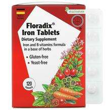Gaia Herbs, Floradix Iron Tablets, Залізо, 120 таблеток
