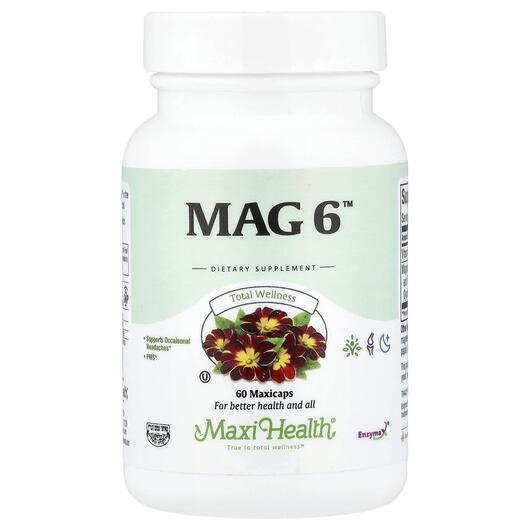 Основне фото товара Maxi Health, Mag 6, Магній, 60 капсул