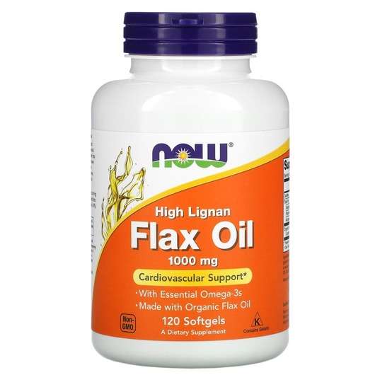 Flax Oil 1000 mg, Льняна олія 1000 мг, 120 капсул