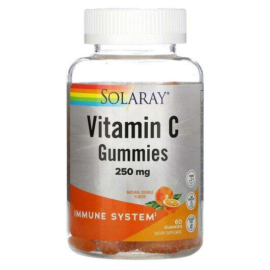 Vitamin C Gummies 250 mg, Жувальний вітамін C Апельсин, 60 цукерок