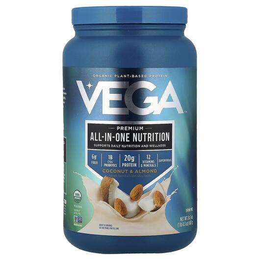 Основне фото товара One All-In-One Shake Coconut Almond, Органічний Протеїн, 687 г