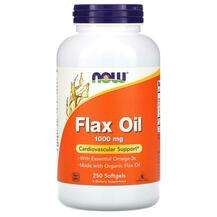 Now, Flax Oil 1000 mg, Льняна олія 1000 мг, 250 капсул