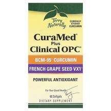 Terry Naturally, CuraMed Plus Clinical OPC, Куркумін, 60 капсул
