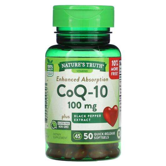 Основное фото товара Nature's Truth, Коэнзим Q10, CoQ-10 Enhanced Absorption 100 mg...