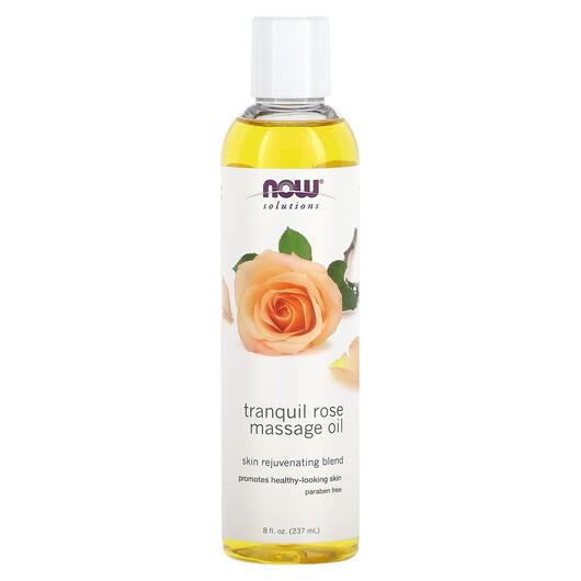 Основне фото товара NOW Foods, Solutions Tranquil Rose Massage Oil, Шавлія, 237 мл