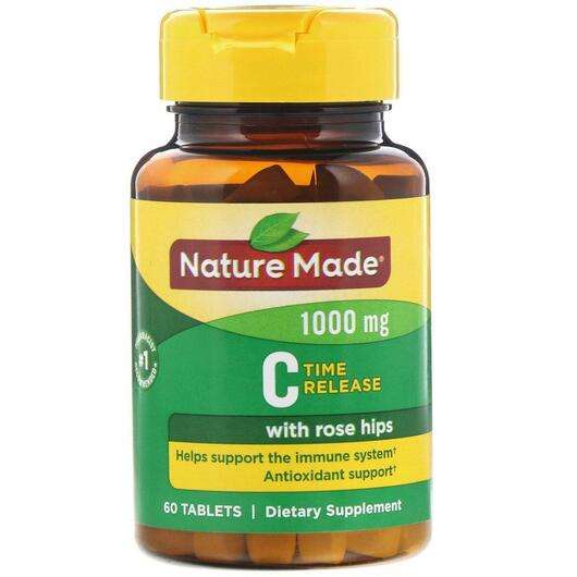Основне фото товара Nature Made, Vitamin C with Rose Hips Time Release 1000 mg, Ві...