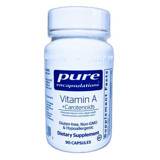 Основное фото товара Pure Encapsulations, Витамин А Ретинол, Vitamin A+ Carotenoids...